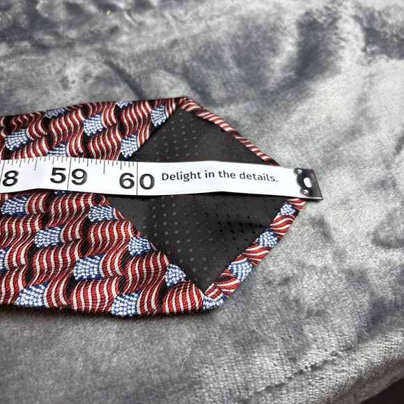 Museum Artifacts Tie Flags Patriotic Silk Extra Long 4x63" Red White Blue USA‎ - Picture 10 of 11